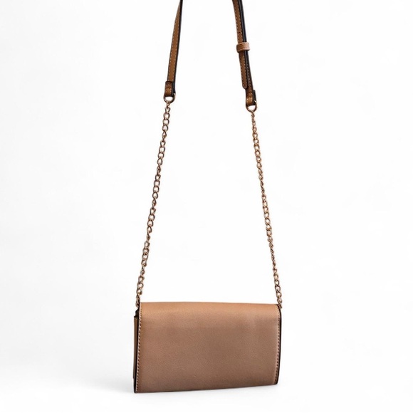 Pink Envelope Clutch Purse with Gold Chain Strap - Picture 6 of 6